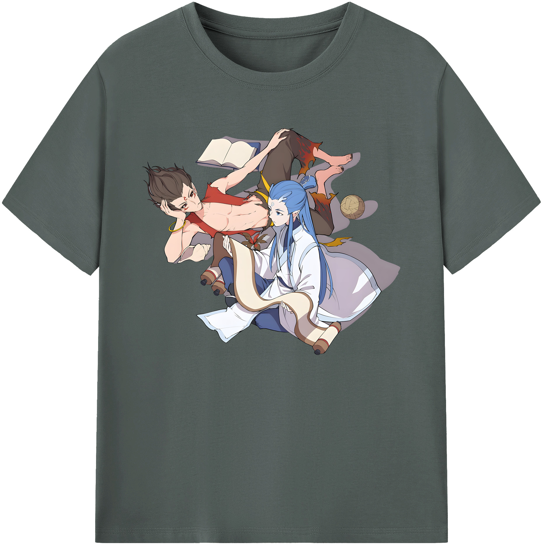 （画像用） Ne Zha 2 ナタ 魔童の大暴れ 綿100％ メンズ半袖Tシャツ｜肌触りやわらか＆通気性